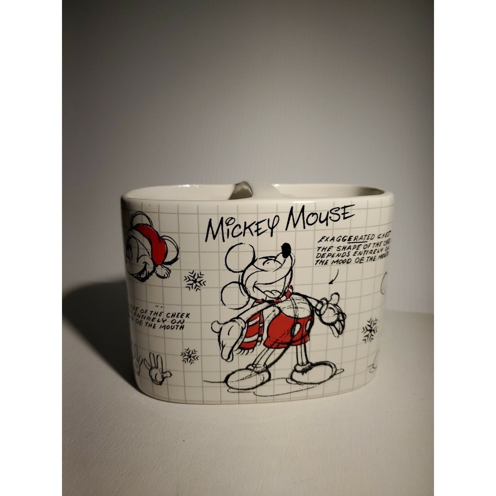 Disney Sketchbook Mickey Mouse Christmas Ceramic Bathroom Toothbrush Holder